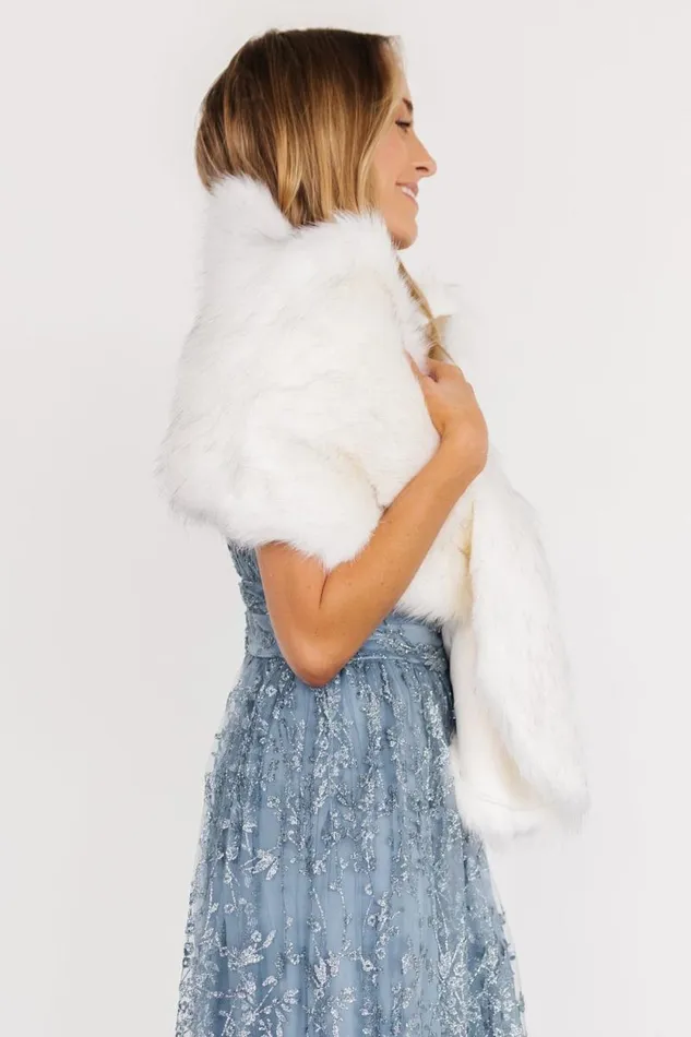 Women Valerie Faux Fur Shawl Ivory Baltic Born Outerwear Women Valerie Faux Fur Shawl Ivory Baltic Born Outerwear