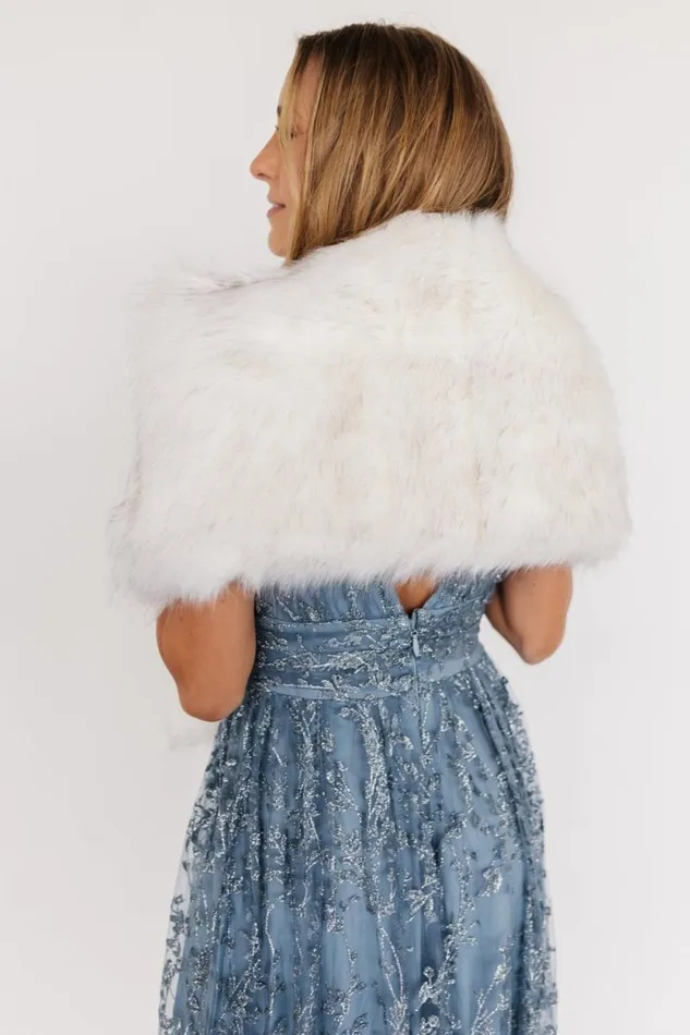 Women Valerie Faux Fur Shawl Ivory Baltic Born Outerwear Women Valerie Faux Fur Shawl Ivory Baltic Born Outerwear