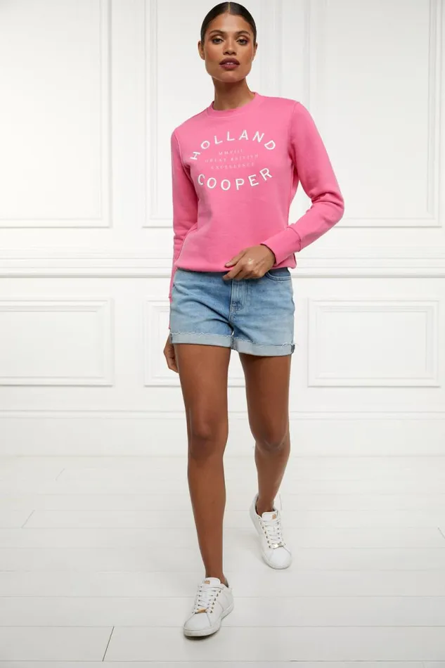 Women Varsity Crew Peony Pink Holland Cooper Sweatshirts Women Varsity Crew Peony Pink Holland Cooper Sweatshirts