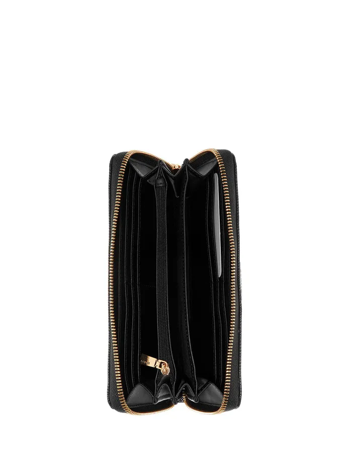 Women Wallets GUESS Black Triana Large Zip Wallet