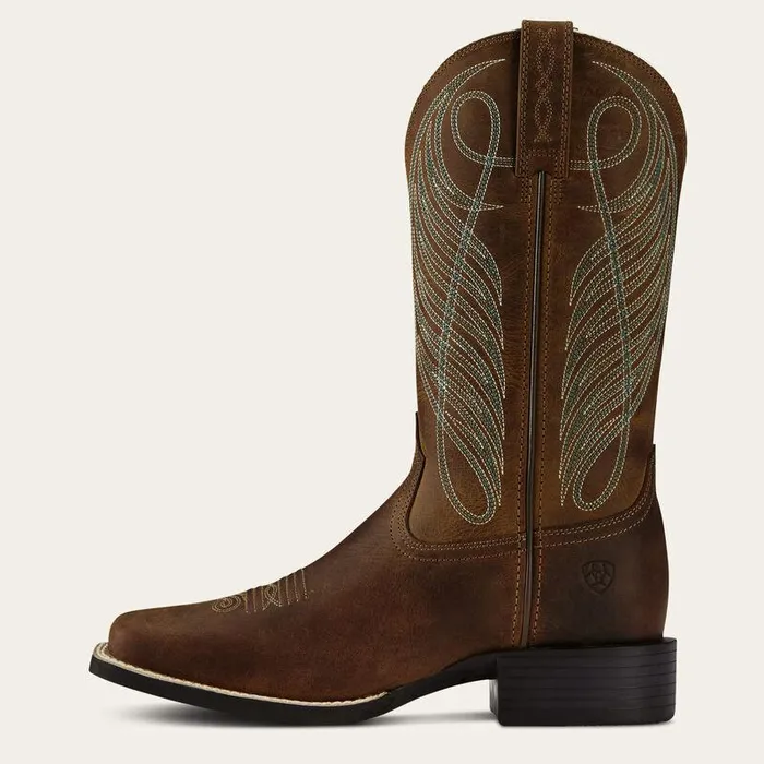 Women Western Boots Ariat Round Up Wide Square Toe Western Boot Powder Brown Women Western Boots Ariat Round Up Wide Square Toe Western Boot Powder Brown