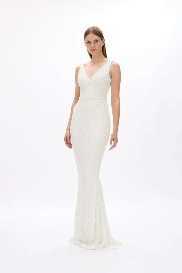 Women White Dresses Rachel Gilbert AUGUST GOWN
