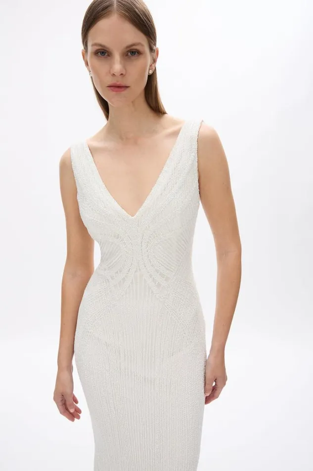 Women White Dresses Rachel Gilbert LYLA GOWN