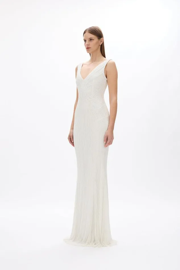 Women White Dresses Rachel Gilbert LYLA GOWN