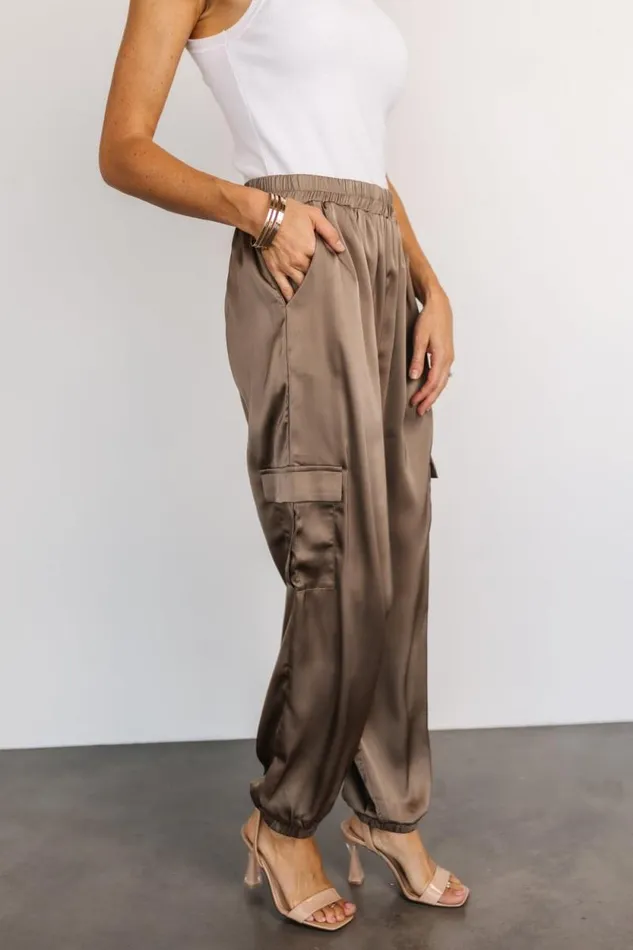 Women William Satin Jogger Pants Olive Baltic Born Pants Women William Satin Jogger Pants Olive Baltic Born Pants