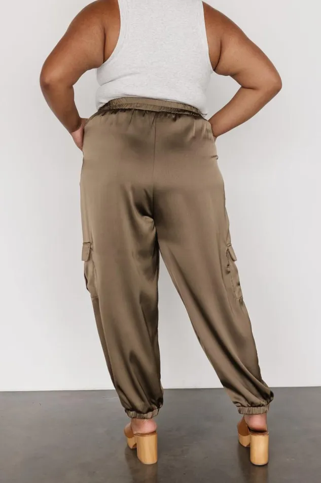 Women William Satin Jogger Pants Olive Baltic Born Pants Women William Satin Jogger Pants Olive Baltic Born Pants