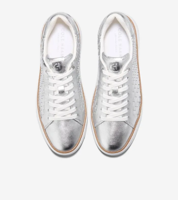 Women Women039s GRANDPR TOPSPIN SNEAKER Silver Cole Haan Sneakers