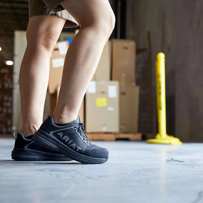 Women Work Boots and Shoes Ariat Outpacetrade Composite Toe Safety Shoe Black