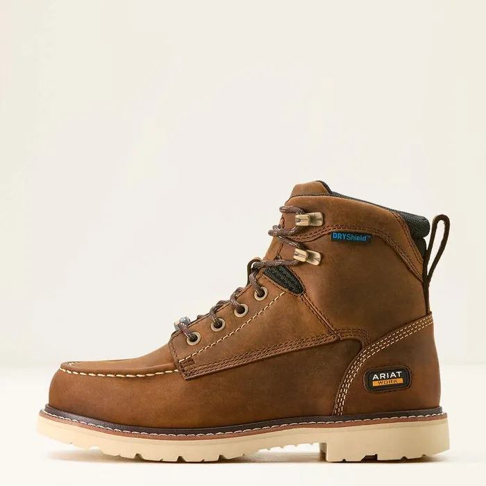 Women Work Boots and Shoes Ariat Rebar Lift Waterproof Work Boot Distressed Brown