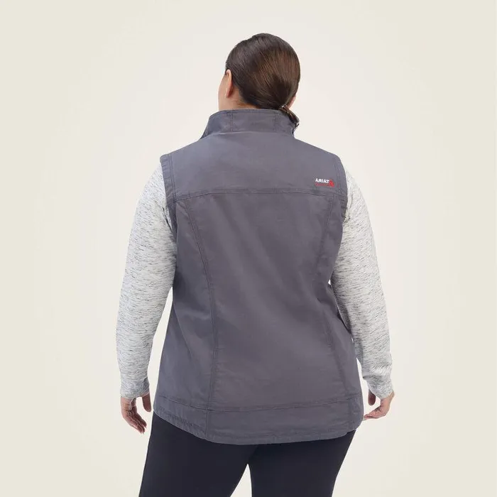 Women Workwear Ariat FR DuraLight Cordura Canvas Vest Iron Grey Women Workwear Ariat FR DuraLight Cordura Canvas Vest Iron Grey