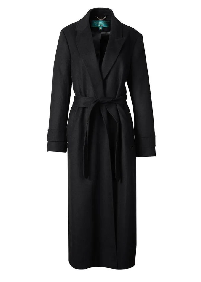 Women Wrap Coat Soft Black Holland Cooper Tailoring