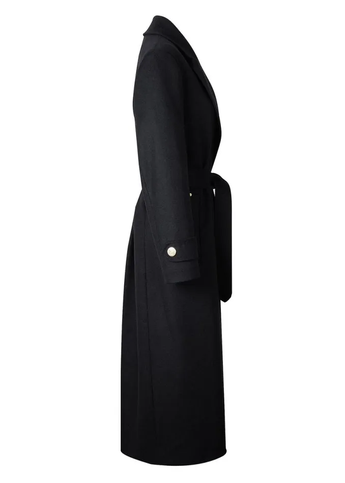 Women Wrap Coat Soft Black Holland Cooper Tailoring