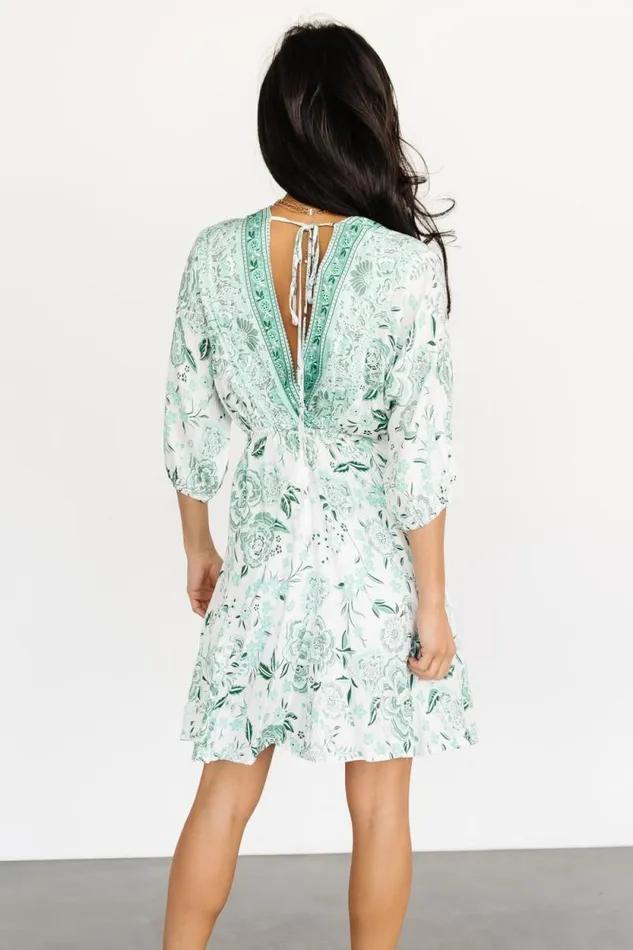 Women Wrenly Short Dress Green Multi Print Baltic Born Short Dresses Women Wrenly Short Dress Green Multi Print Baltic Born Short Dresses