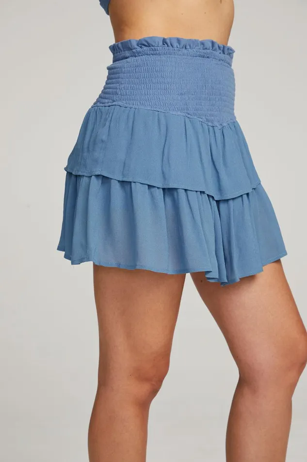 Womens Bottoms Chaser Brand Cruz Vintage Blue Mini Skirt