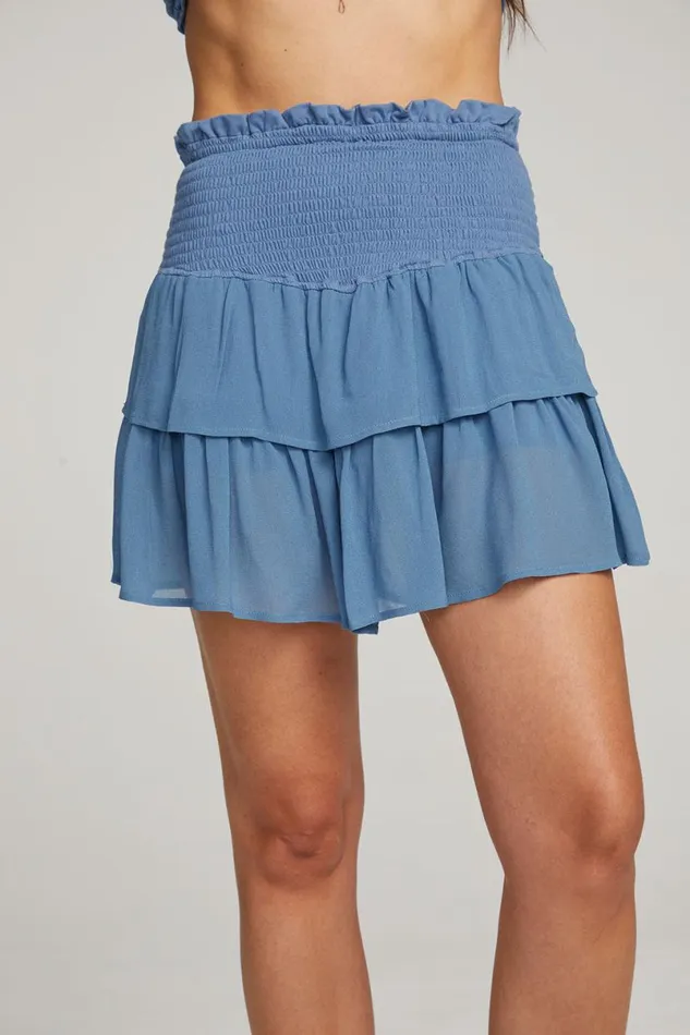 Womens Bottoms Chaser Brand Cruz Vintage Blue Mini Skirt