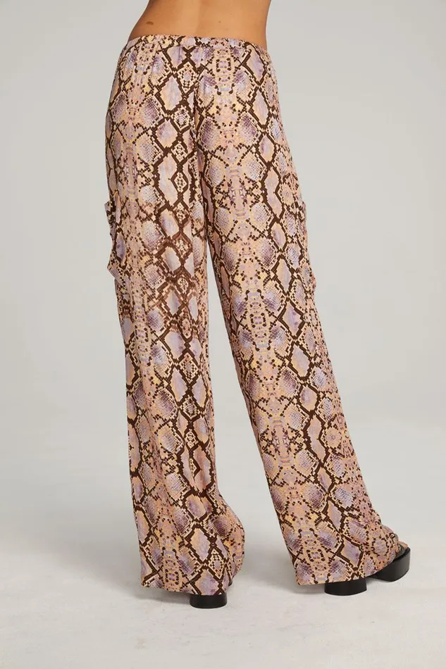 Womens Bottoms Chaser Brand Lee Python Print Trousers