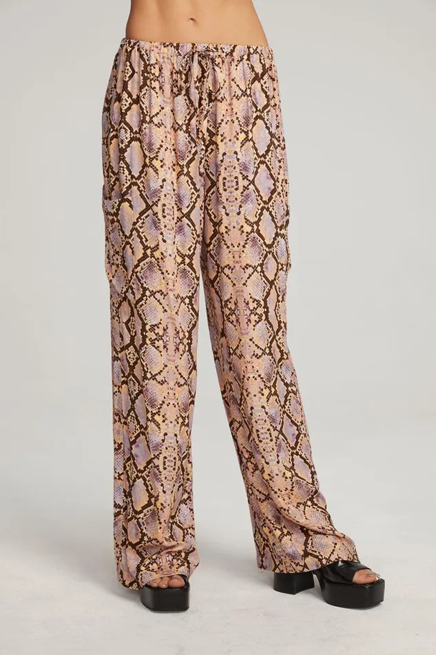 Womens Bottoms Chaser Brand Lee Python Print Trousers