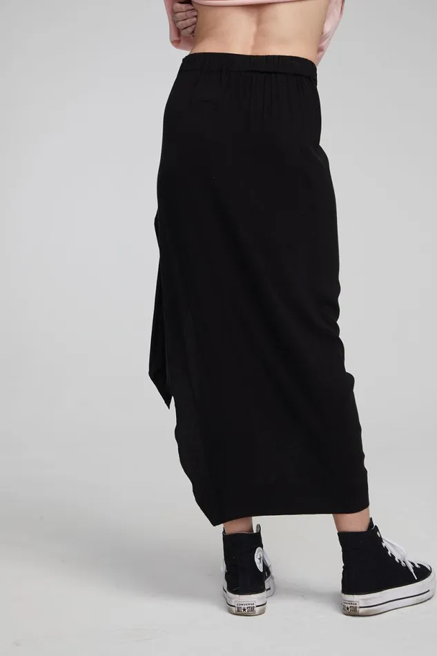 Womens Bottoms Chaser Brand Lindsay Shadow Black Midi Skirt