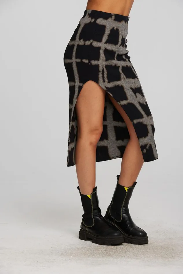Womens Bottoms Chaser Brand Recycled Vintage Rib Midi Skirt With Shirring And Side Slit