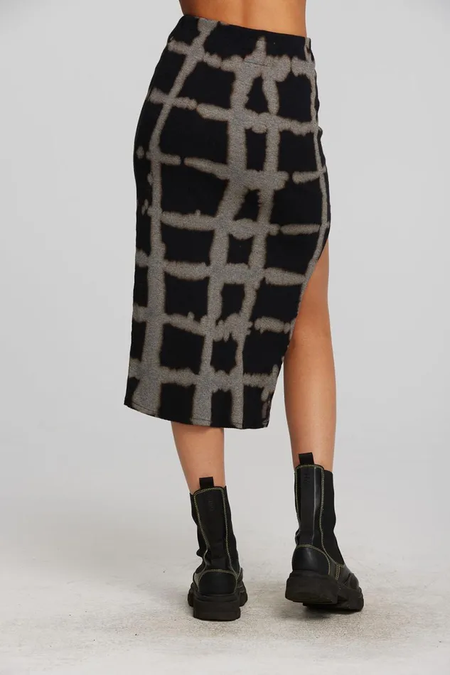 Womens Bottoms Chaser Brand Recycled Vintage Rib Midi Skirt With Shirring And Side Slit