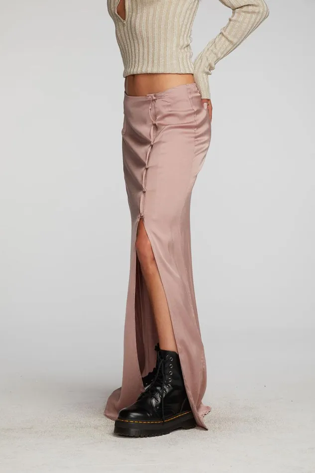 Womens Bottoms Chaser Brand Stretch Silky Woven Midi Skirt