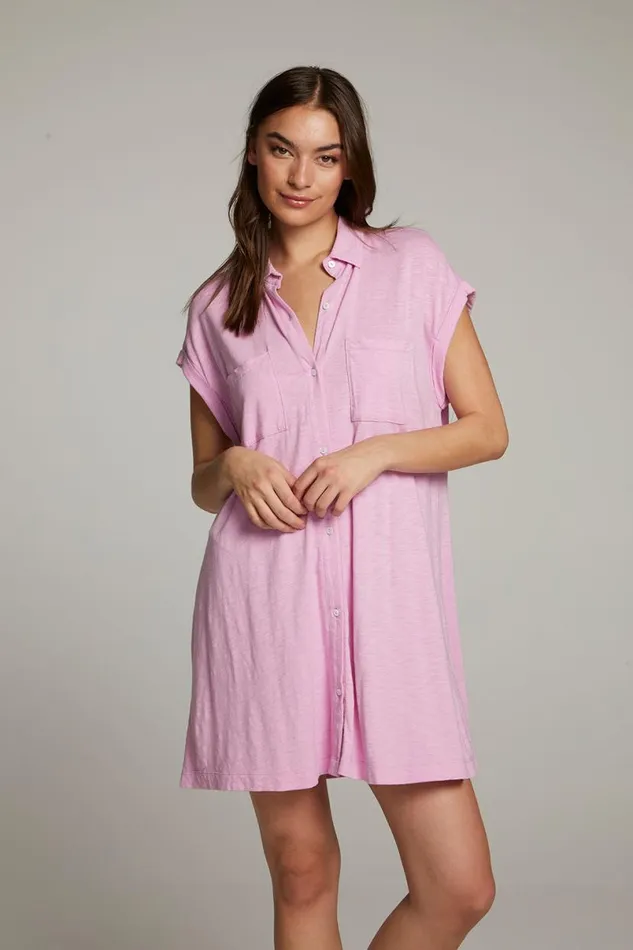 Womens Dresses Chaser Brand Downtown Pastel Lavender Mini Dress