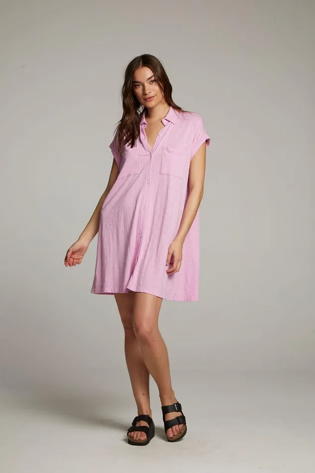 Womens Dresses Chaser Brand Downtown Pastel Lavender Mini Dress