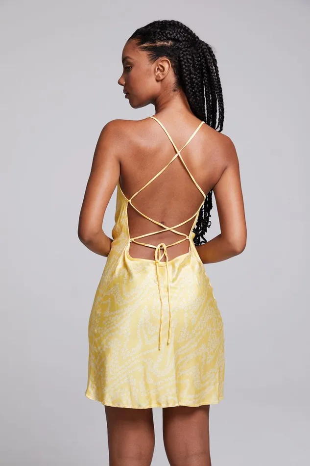 Womens Dresses Chaser Brand Positano Lemon Zest Slip Dress