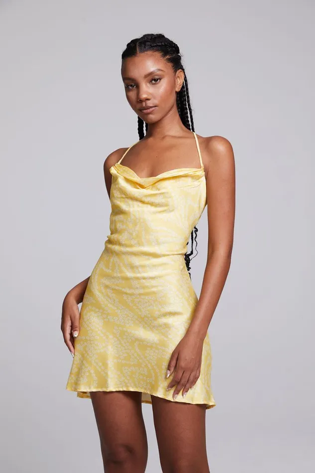 Womens Dresses Chaser Brand Positano Lemon Zest Slip Dress