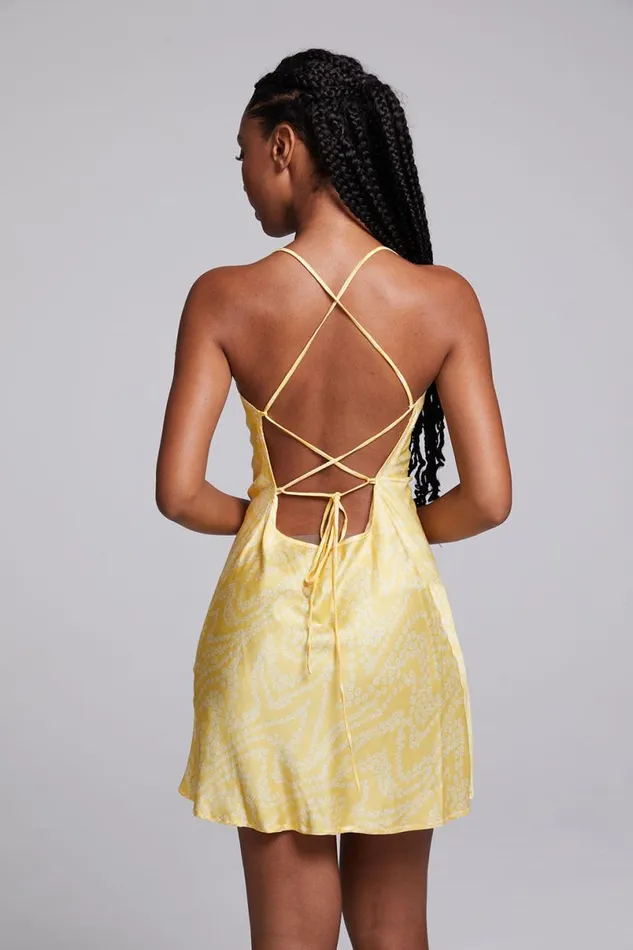 Womens Dresses Chaser Brand Positano Lemon Zest Slip Dress