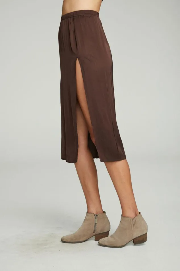 Womens Dresses Chaser Brand Side Slit Midi Skirt