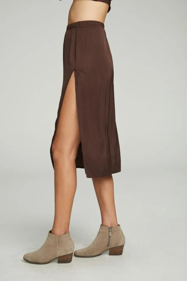 Womens Dresses Chaser Brand Side Slit Midi Skirt