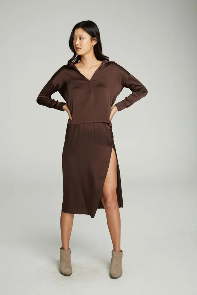 Womens Dresses Chaser Brand Side Slit Midi Skirt