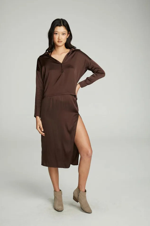 Womens Dresses Chaser Brand Side Slit Midi Skirt