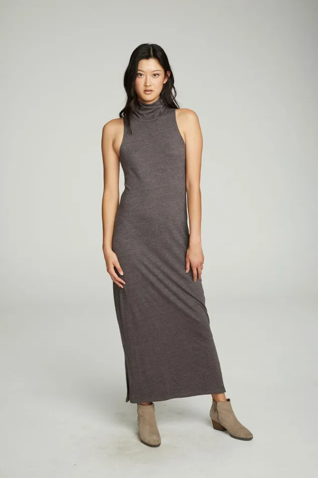 Womens Dresses Chaser Brand Turtle Neck Tank Maxi Dress With Side Slits