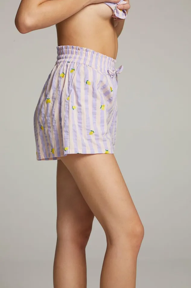 Womens Graphics Chaser Brand Allover Lemons Shorts