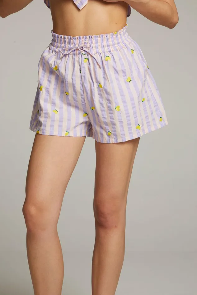 Womens Graphics Chaser Brand Allover Lemons Shorts