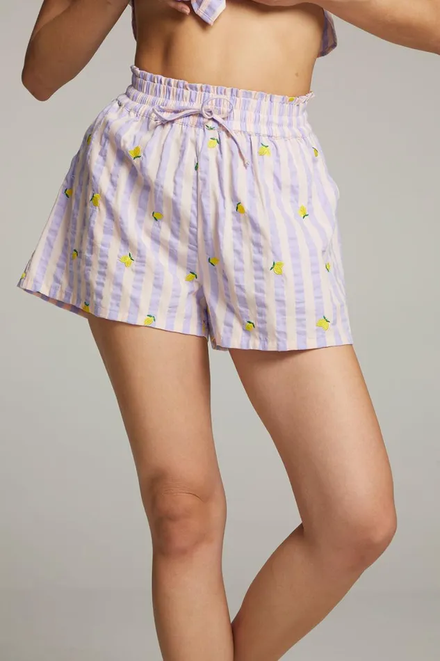 Womens Graphics Chaser Brand Allover Lemons Shorts