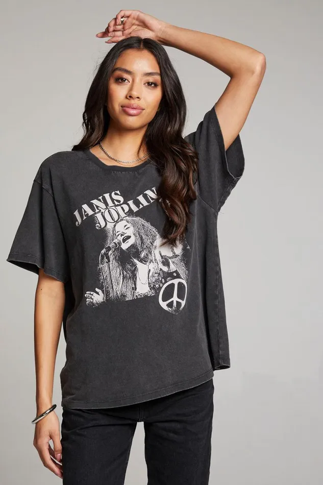 Womens Graphics Chaser Brand Janis Joplin Retro Tee