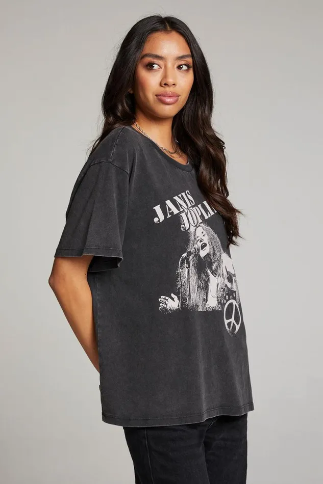 Womens Graphics Chaser Brand Janis Joplin Retro Tee