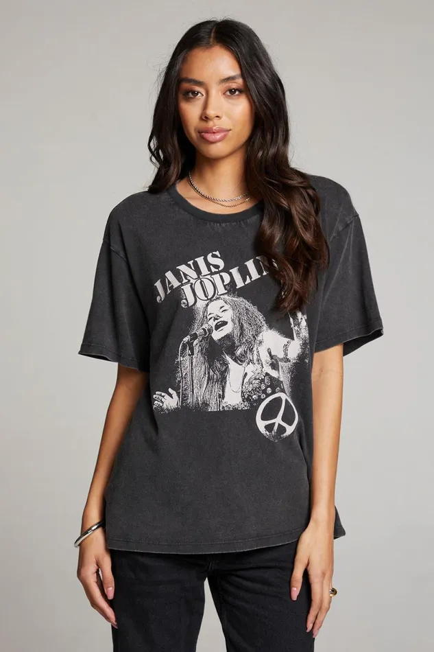 Womens Graphics Chaser Brand Janis Joplin Retro Tee