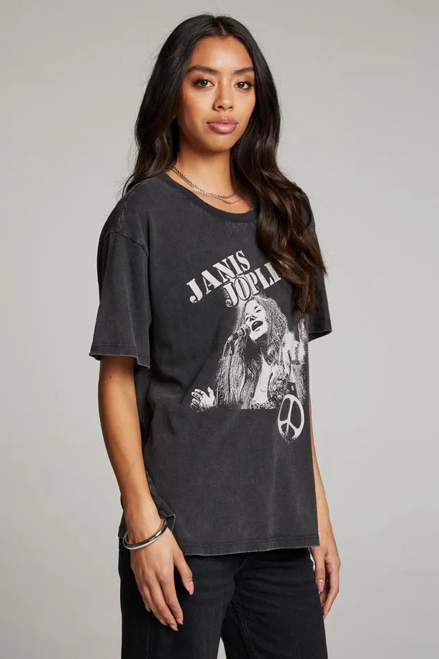Womens Graphics Chaser Brand Janis Joplin Retro Tee