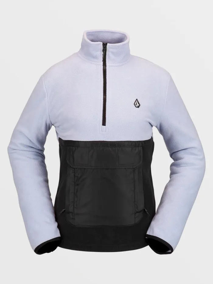 Womens Hoodies and Sweatshirts Volcom Polar Fleece 12 Zip 8211 Lilac Ash