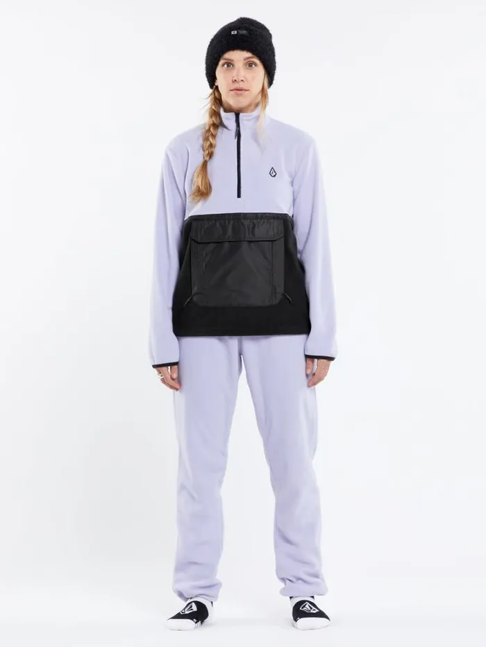 Womens Hoodies and Sweatshirts Volcom Polar Fleece 12 Zip 8211 Lilac Ash