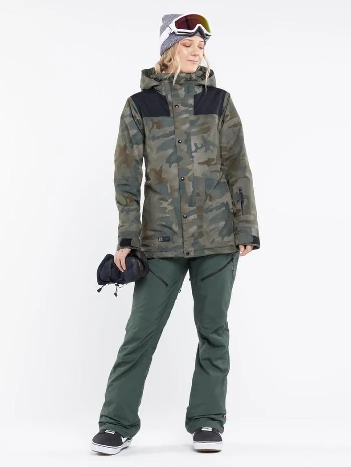 Womens Jackets Volcom Ell Insulated GoreTex Jacket 8211 Cloudwash Camo