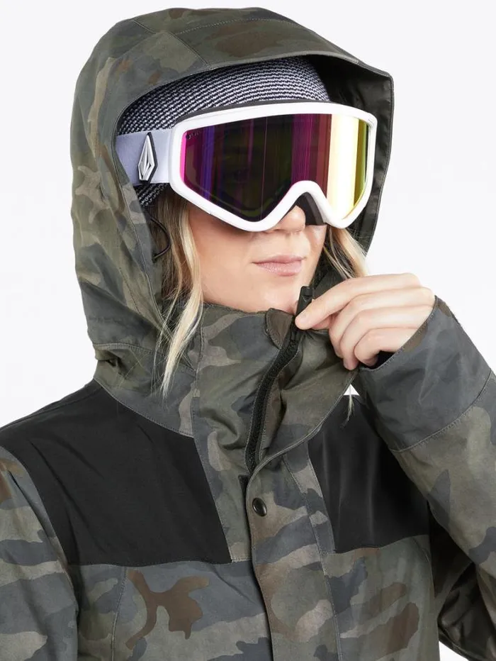Womens Jackets Volcom Ell Insulated GoreTex Jacket 8211 Cloudwash Camo