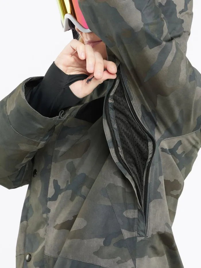 Womens Jackets Volcom Ell Insulated GoreTex Jacket 8211 Cloudwash Camo