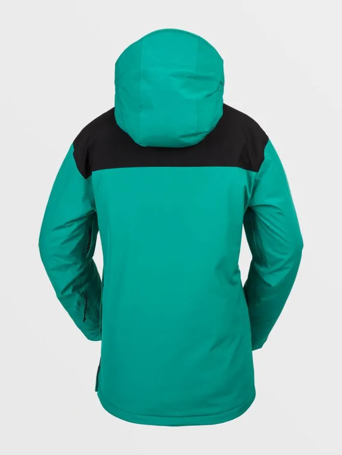 Womens Jackets Volcom Fern Insulated Gore Pullover 8211 Vibrant Green