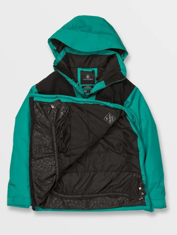 Womens Jackets Volcom Fern Insulated Gore Pullover 8211 Vibrant Green