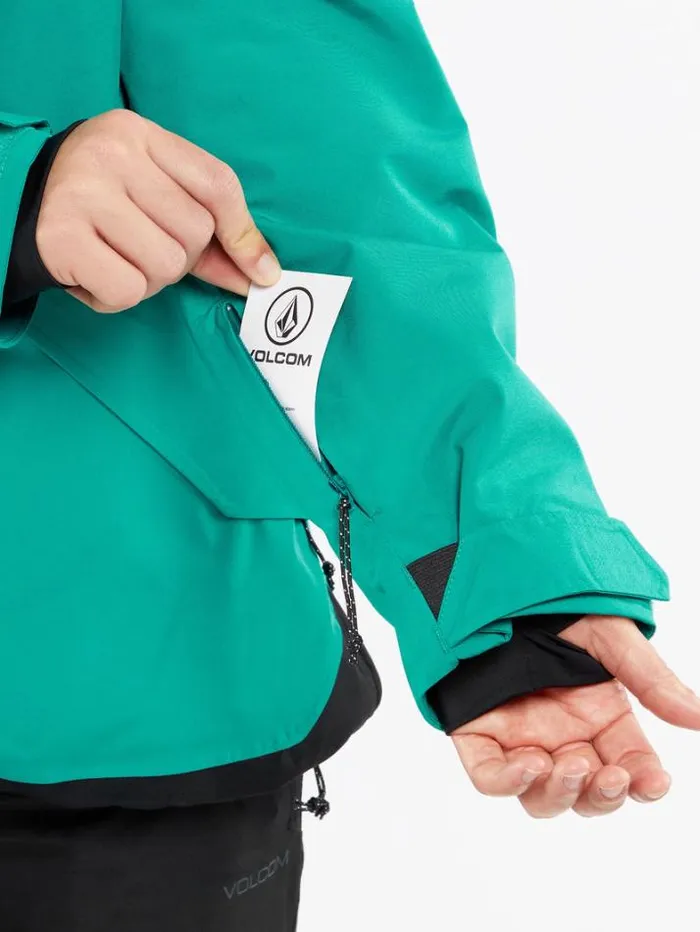 Womens Jackets Volcom Fern Insulated Gore Pullover 8211 Vibrant Green